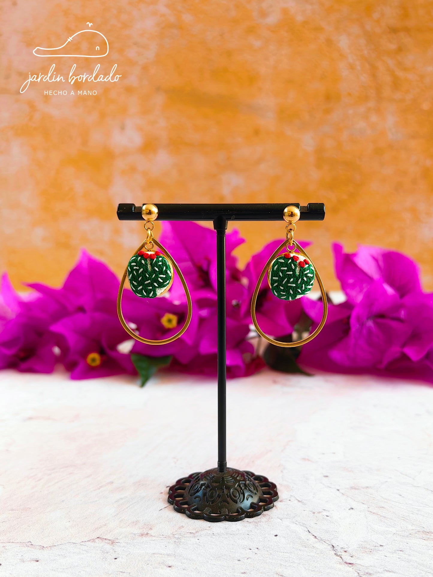 Aretes cactus gota