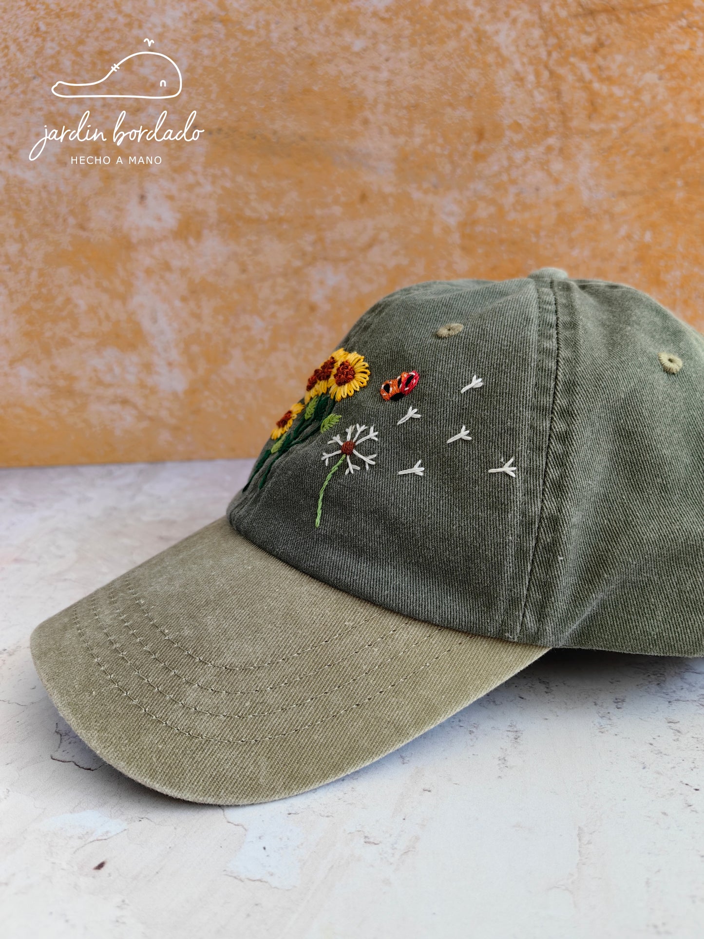 Gorra jardín olivo (sobre pedido)
