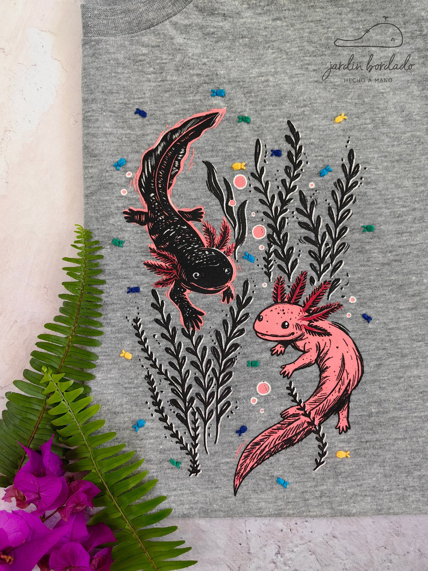 Playera axolotl (sobre pedido)