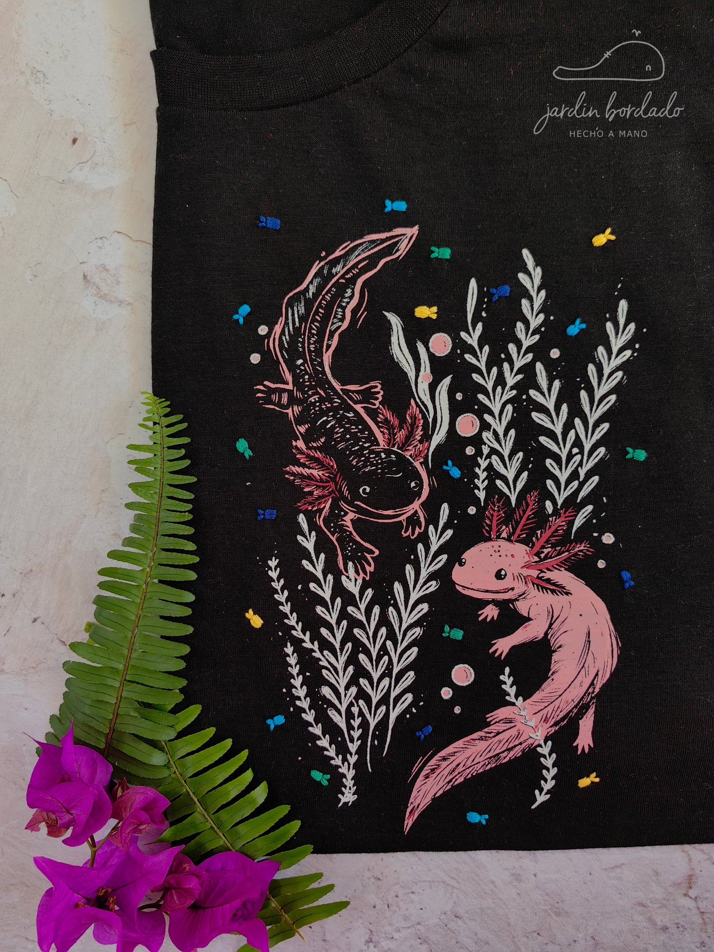 Playera axolotl (sobre pedido)