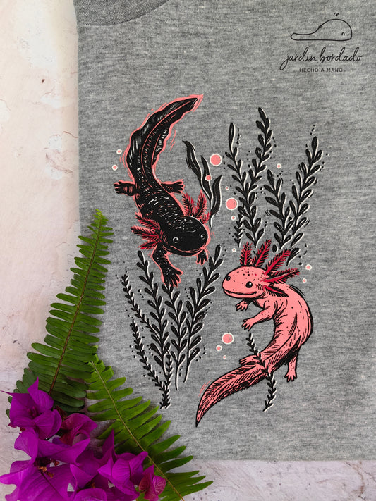 Playera ajolotes (sobre pedido)