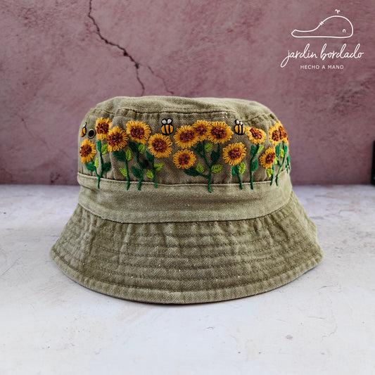 Bucket hat girasoles (sobre pedido)