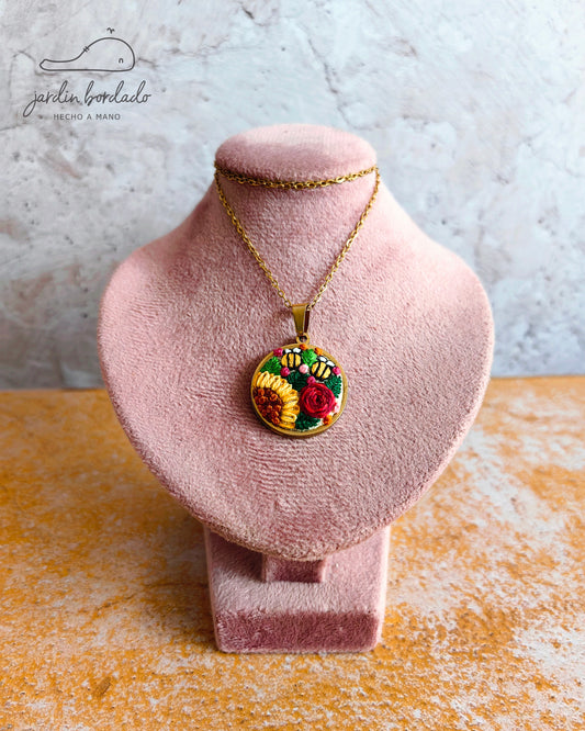 Collar abejitas girasol