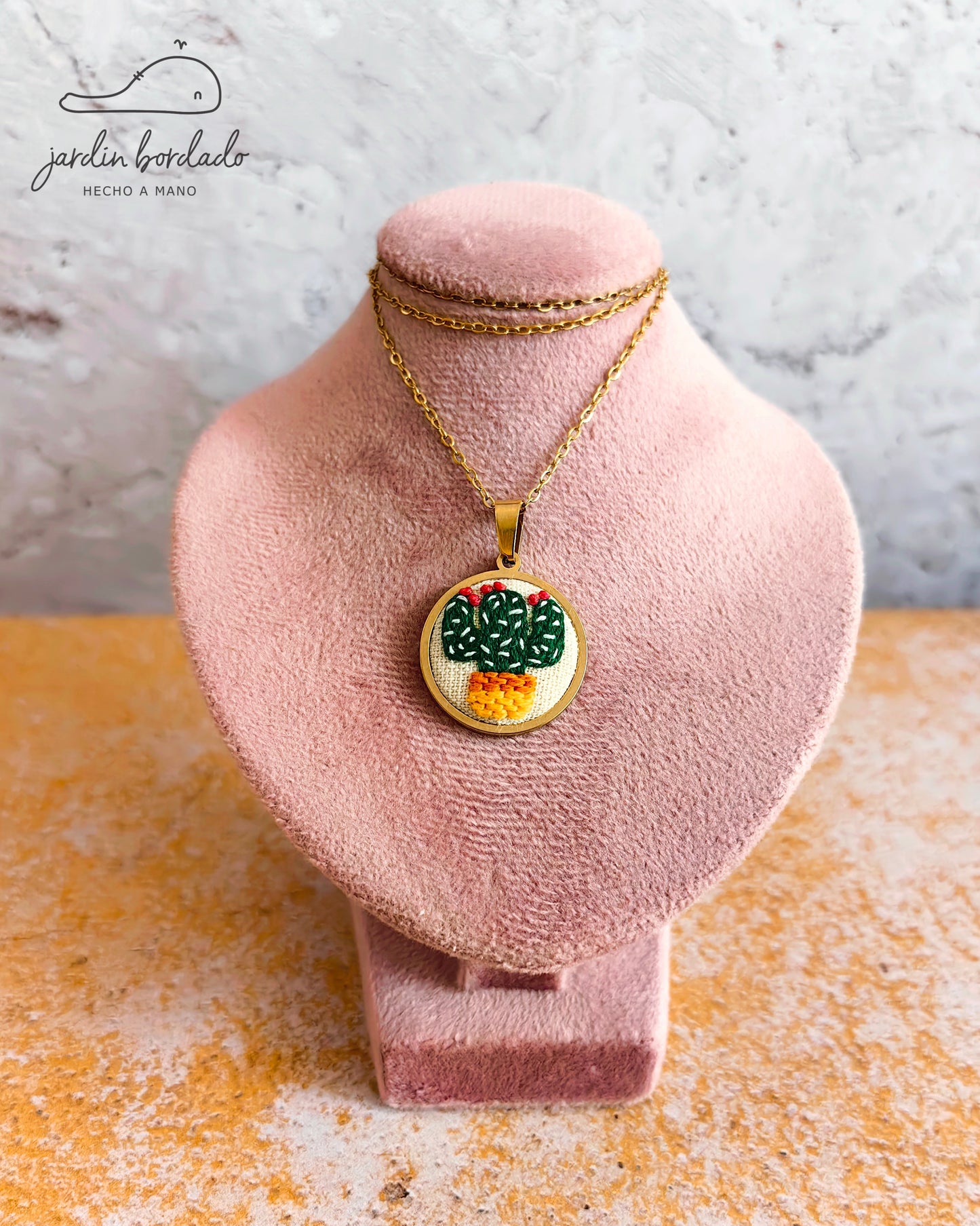 Collar cactus maceta