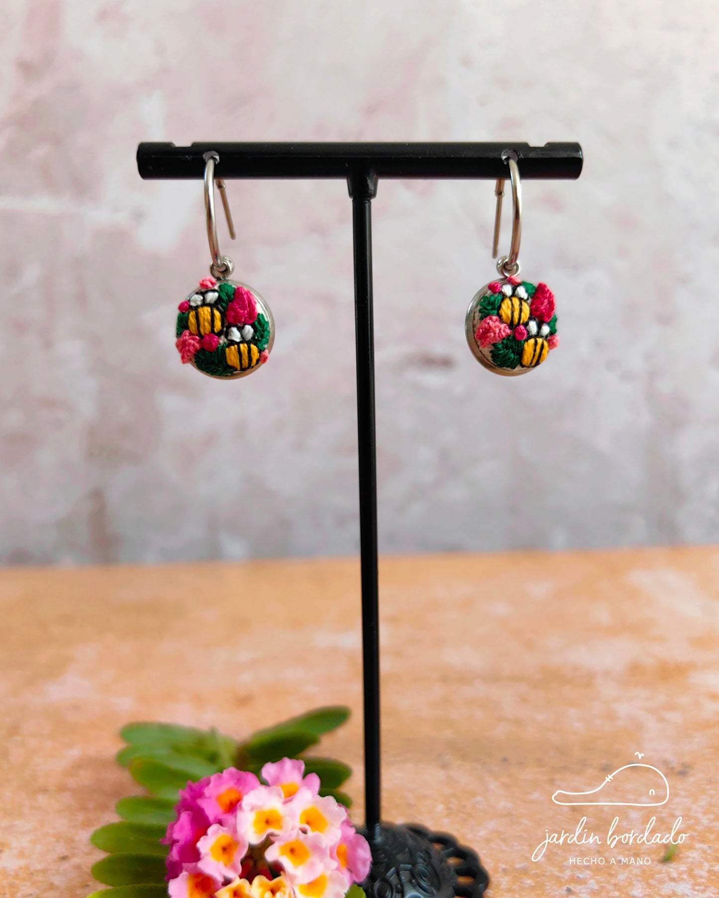 Aretes jardín abejitas