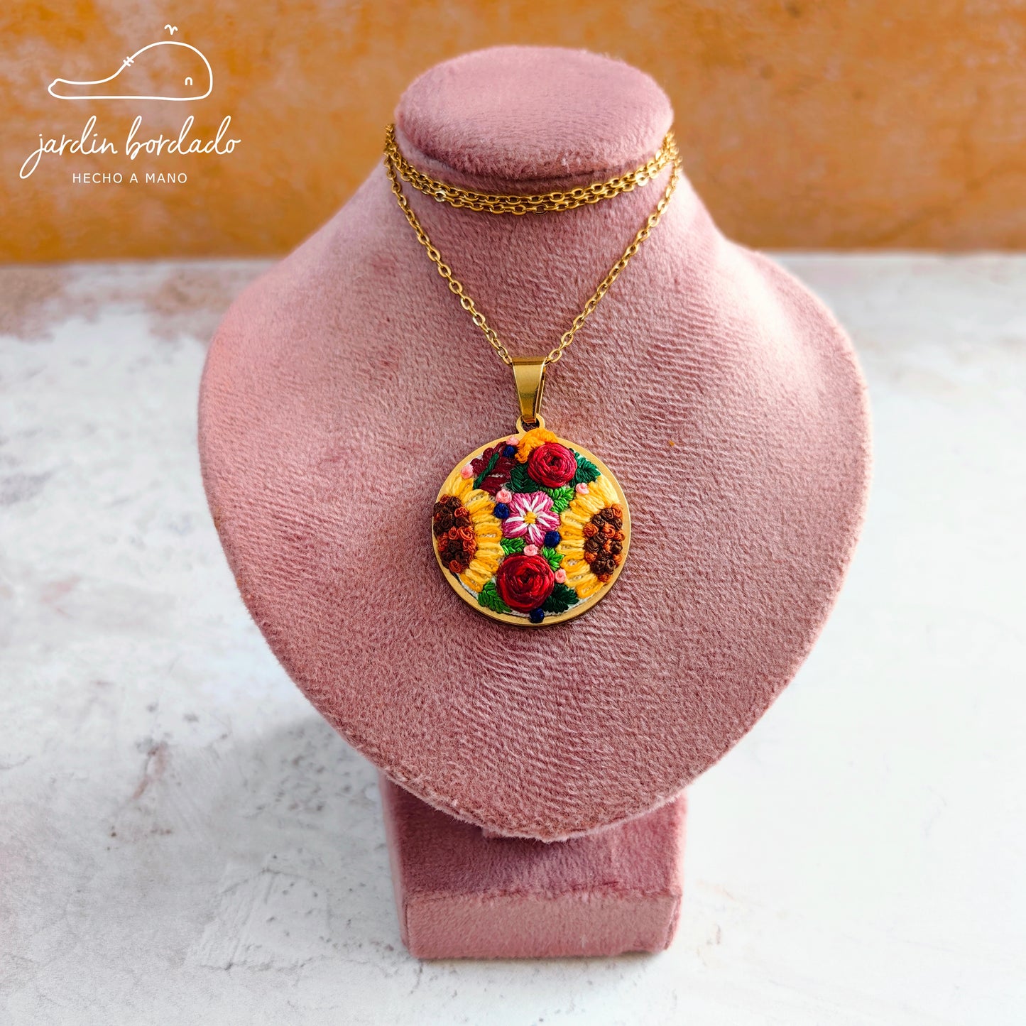 Collar campo girasoles