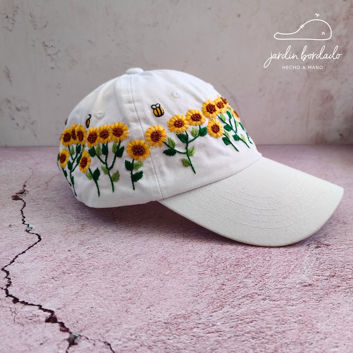 Gorra jardín girasoles