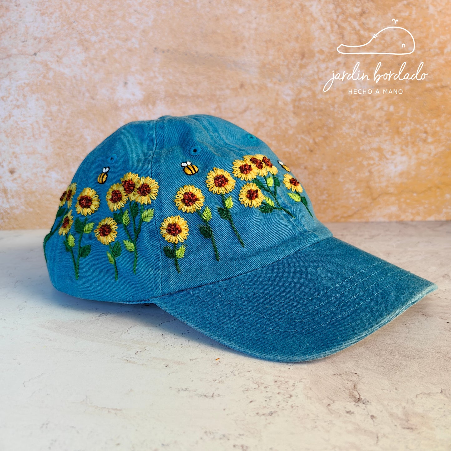 Gorra girasoles azul