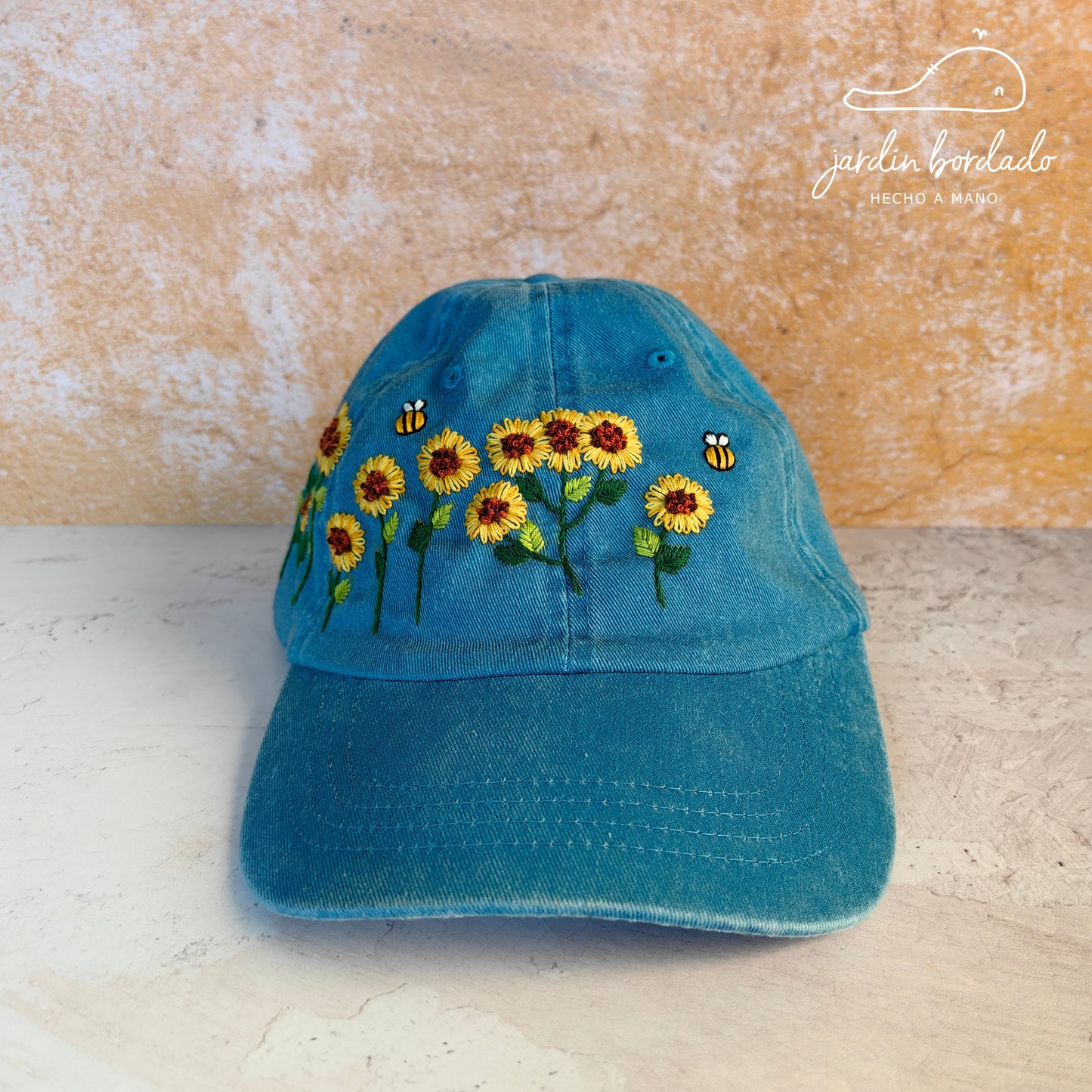 Gorra girasoles azul