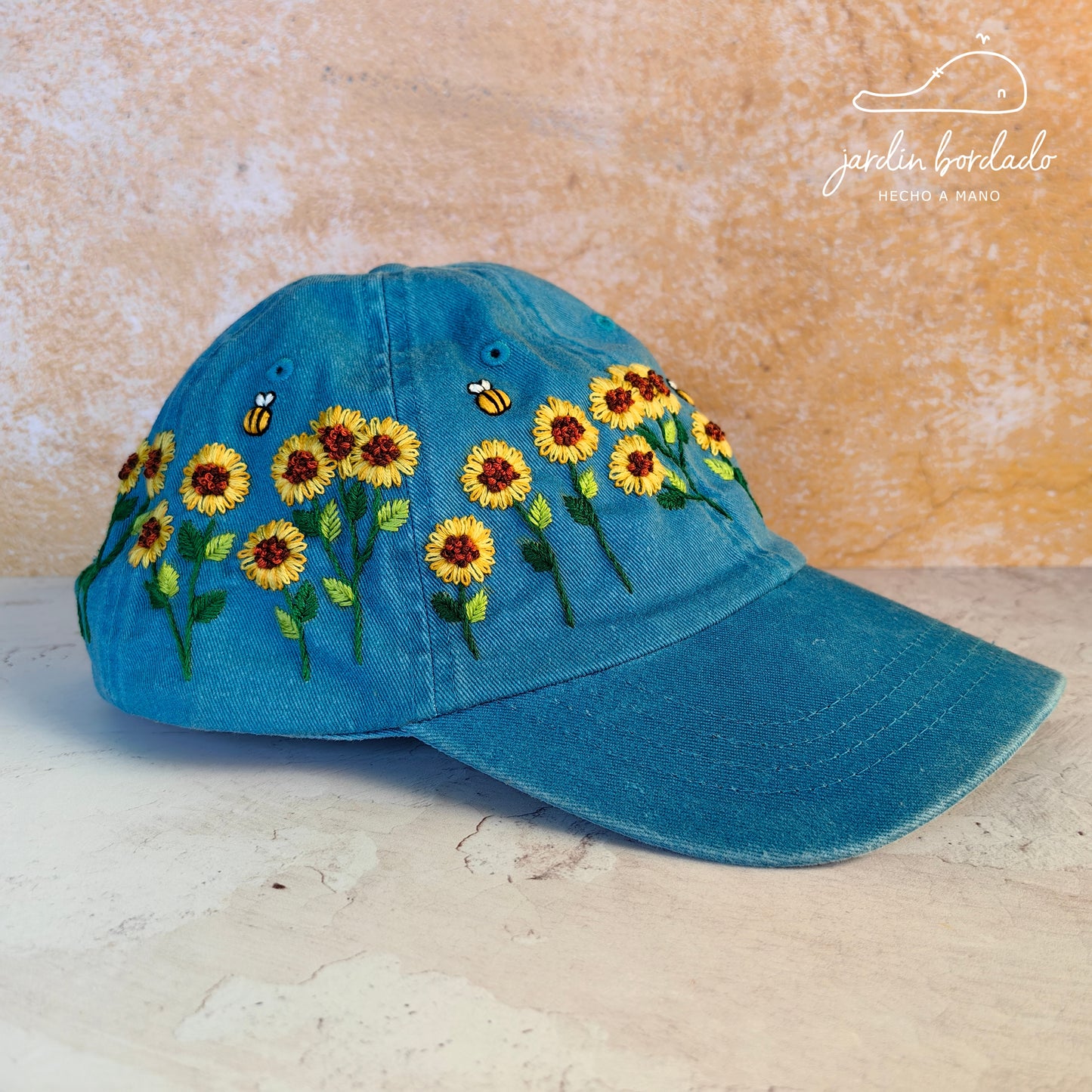 Gorra girasoles azul