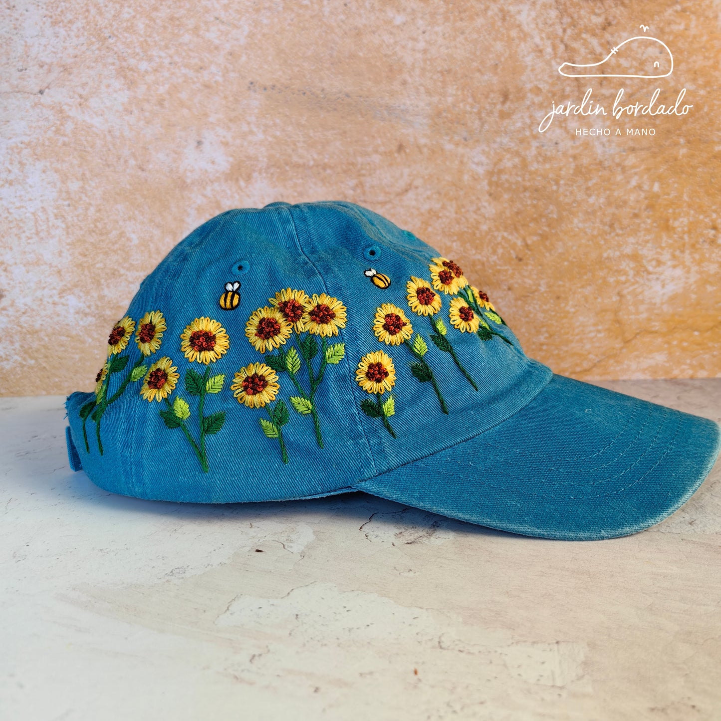 Gorra girasoles azul