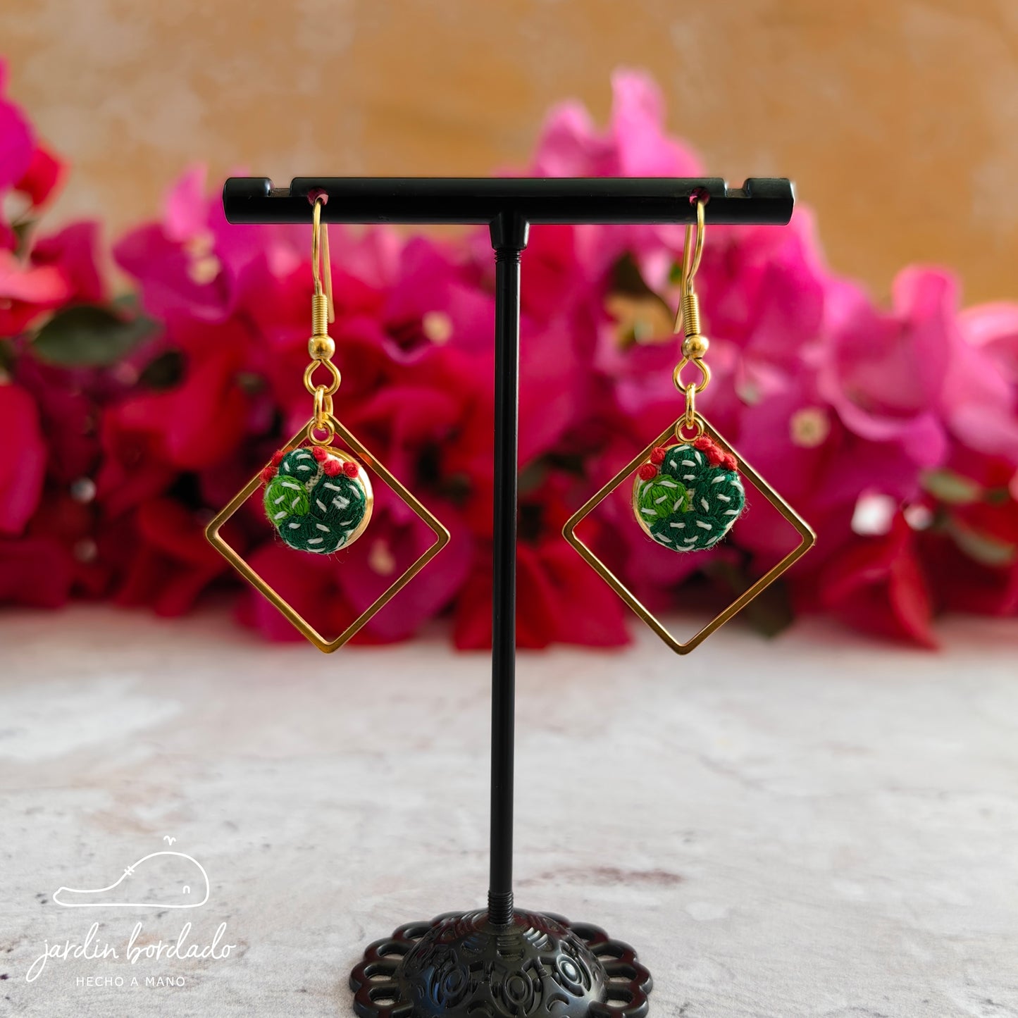 Aretes cactus rombito