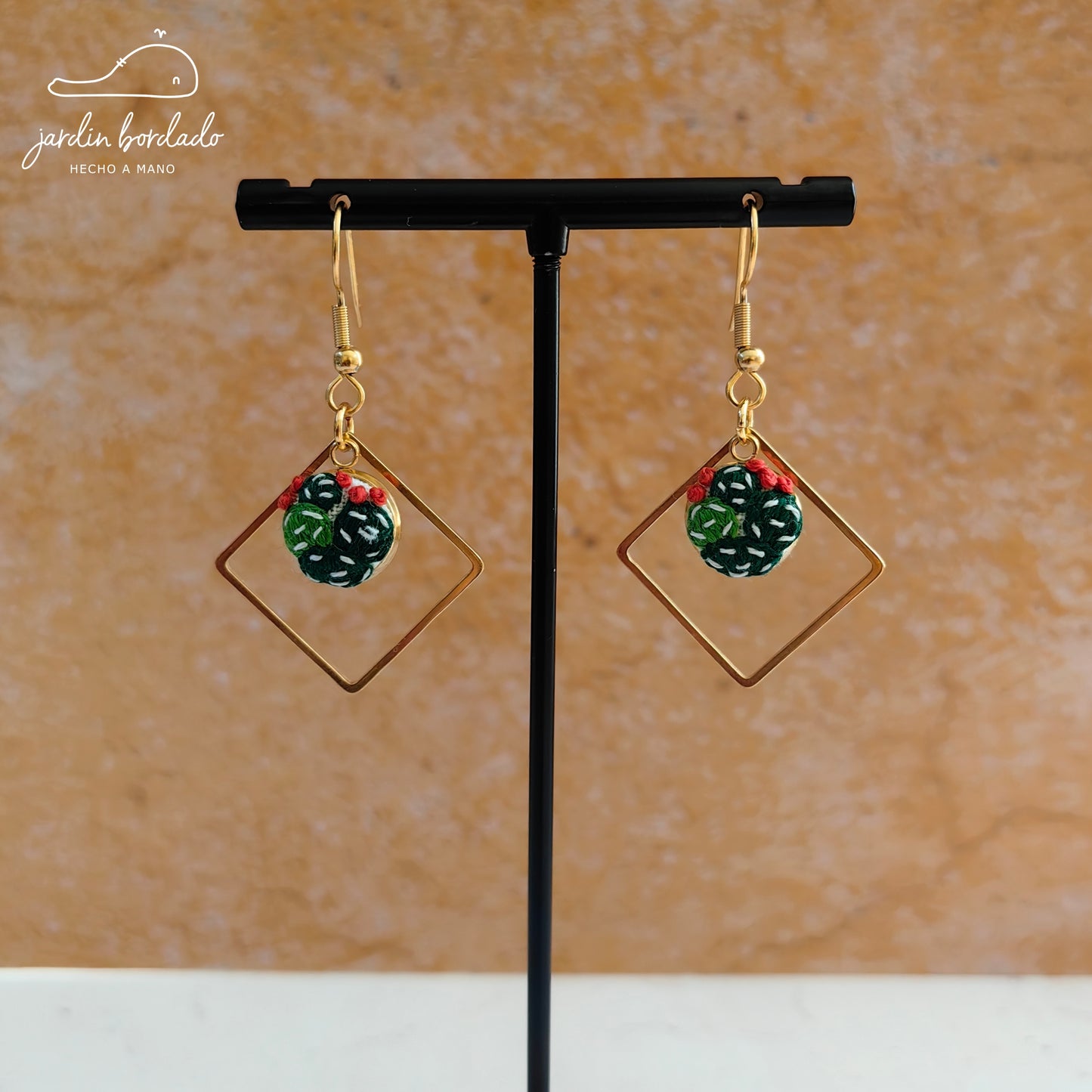 Aretes cactus rombito