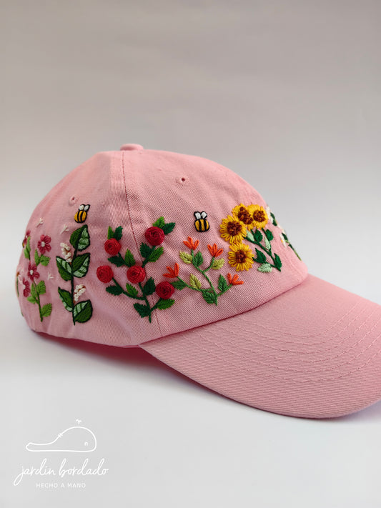 Gorra jardín rosa (sobre pedido)